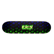 Erin grünes Feuer Skatersollie Skateboard Personalisierte Decks
