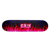 Erin Skateboard-Rosafeuer und Flammenentwurf Bedruckte Skateboarddecks