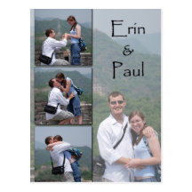 Erin u. Paul - Save the Date Postkarte