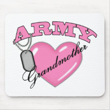 Erkennungsmarke des Armee-Großmutter-Herz-N Mauspads