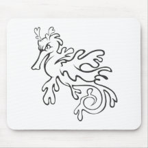 Ernster belaubter und Weedy Seedrache Mousepads