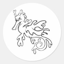 Ernster belaubter und Weedy Seedrache Sticker