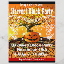 Ernte-Block-Party-Ereignis-oder Fall-Ereignis-Flye