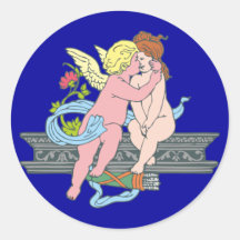 Eros Amor Engel angel Runder Sticker