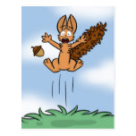Erschrockene Eichhörnchen-Postkarte