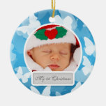 Erste Schmetterlinge des Babys Weihnachtsblau Weinachtsornamente