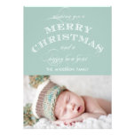 ERSTES WEIHNACHTSfoto-KARTEN-MINZEN-GRÜN Personalisierte Einladungskarten
