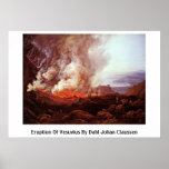Eruption von Vesuv durch Dahl Johan Claussen Posterdrucke
