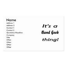 Es ist eine Band-Aussenseitersache! Visitenkarten Vorlagen
