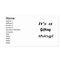 Es ist eine gifting Sache! Visitenkarten Vorlagen
