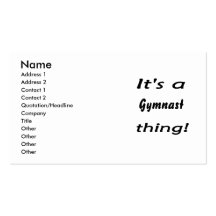 Es ist eine Gymnastsache! Visitenkartenvorlagen