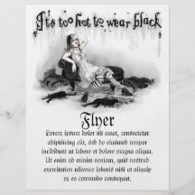 Es ist zu heiß, Schwarzes zu tragen Flyerbedruckung
