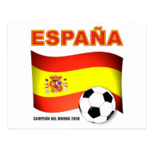 España Campeón Del Mundo Sudáfrica 2010 Postkarte