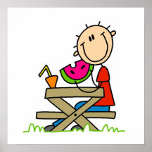 Essen der Wassermelone Posterdrucke