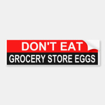 ESSEN SIE NICHT GEMISCHTWARENLADEN-EIER AUTOSTICKER