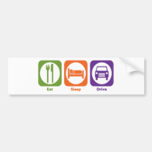 Essen Sie Schlaf-Antrieb Autosticker