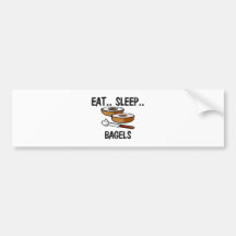 Essen Sie Schlaf BAGEL Autosticker