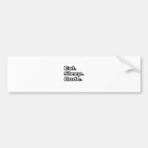 Essen Sie. Schlaf. Code Auto Sticker