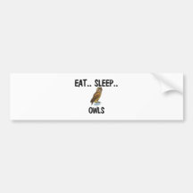 Essen Sie Schlaf EULEN Autosticker