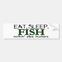 Essen Sie Schlaf-Fische Auto Sticker