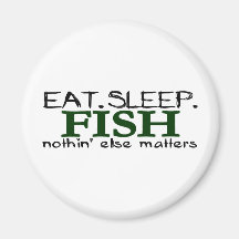 Essen Sie Schlaf-Fische Magnete