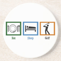 Essen Sie Schlaf-Golf Bierdeckel