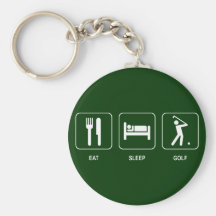 Essen Sie Schlaf-Golf Keychain Schlüsselbänder