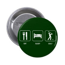 Essen Sie Schlaf-Golf-Knopf Button