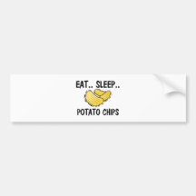 Essen Sie Schlaf KARTOFFELCHIPS Autosticker