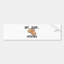 Essen Sie Schlaf KARTOFFELN Autosticker
