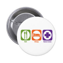 Essen Sie Schlaf retten die Leben Anstecknadelbuttons