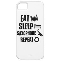 Essen Sie Schlaf-Saxophon Etui Fürs iPhone 5