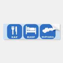 Essen Sie Schlaf Slowakei Auto Sticker