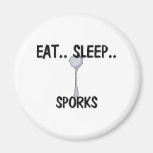 Essen Sie Schlaf SPORKS Magnete