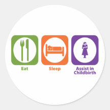 Essen Sie Schlaf-Vorlage in der Geburt Stickers