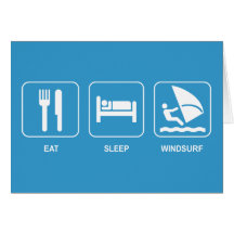 Essen Sie Schlaf Windsurf Karte