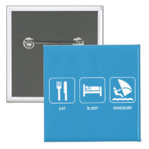Essen Sie Schlaf Windsurf Knopf Button