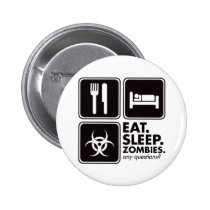Essen Sie Schlaf-Zombies - Schwarzes buttons
