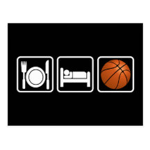 Essen Sie, schlafen Sie, Basketball Postkarte