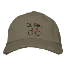Essen Sie, schlafen Sie, fahren Sie rad Besticktes Cap