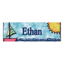 Ethan Segelboot-Lesezeichen Visitenkarten Vorlage