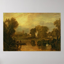 Eton Uni vom Fluss oder die Themse an Plakatdruck
