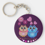 Eule keychain mit Eulenpaaren in der Liebe Schlüsselanhänger