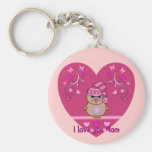 Eule keychain mit Herzen und Text Schlüsselanhänger