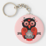Eule keychain mit Namen Schlüsselbänder