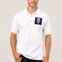 Eule nachts. Blau, Schwarzes Shirts