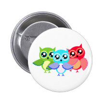 Eulen owls button