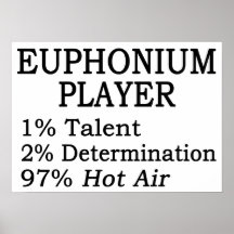 Euphonium-Spieler-Heißluft Poster