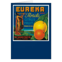 Eureka-Marken-Florida-Zitrusfrucht Grußkarten