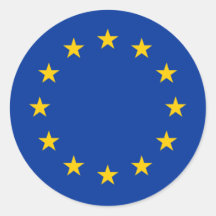 Europa/europäische Gewerkschafts-Flagge Runder Sticker